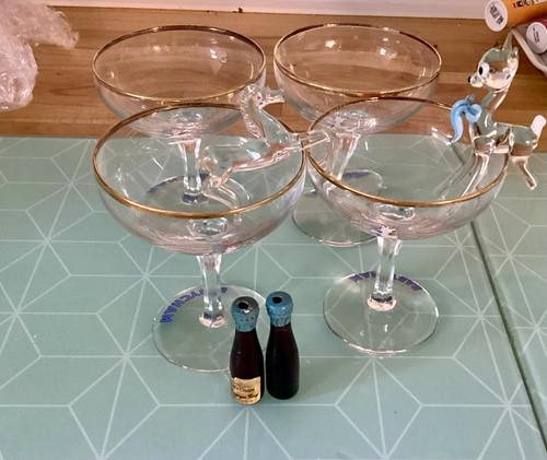 Babycham set glass - of, coupe