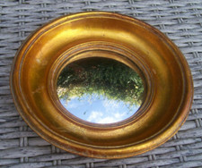 CLASSIC ANTIQUE DESIGN ROUND PORTHOLE CONVEX WITCHES FISHEYE MIRROR GOLD FRAME