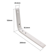 Strong Shelf Brackets White Reinforced Support Wall Heavy Duty High Load