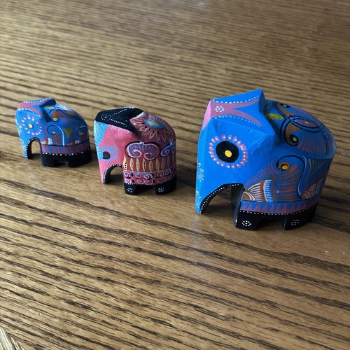 Vintage wooden elephant - wooden,