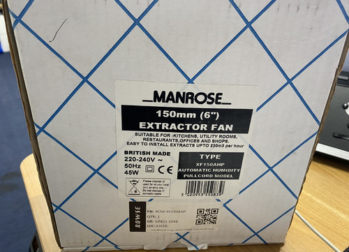 Manrose xf150ahp 150mm - manrose,