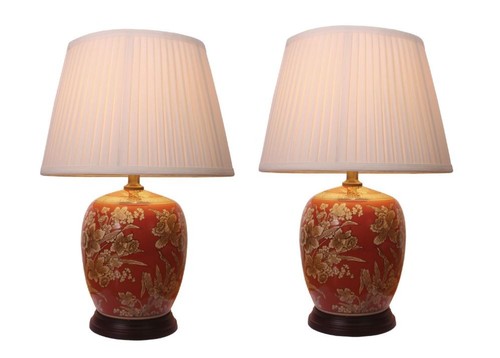 Pair oriental chinese table - of,