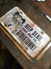 vintage license plate humor