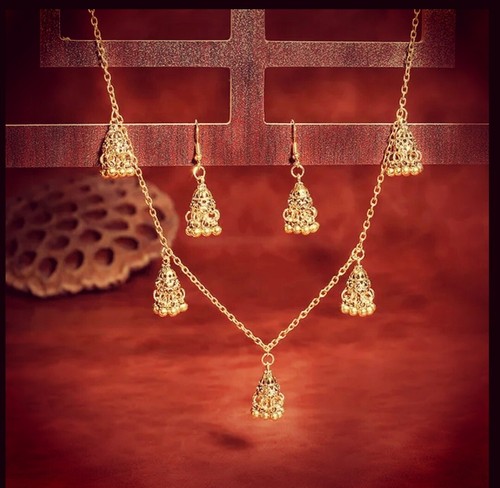 Traditional gold jhumka bell - gold,