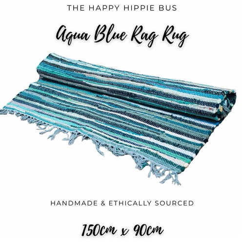 Handmade chindi rag rug large - handmade,