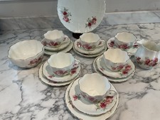 Vintage Tea Set Flowers Design
