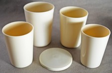 Vintage 1960s Brexton Bandalasta Viking Picnic Jar Beakers Plastic Four Cups Set