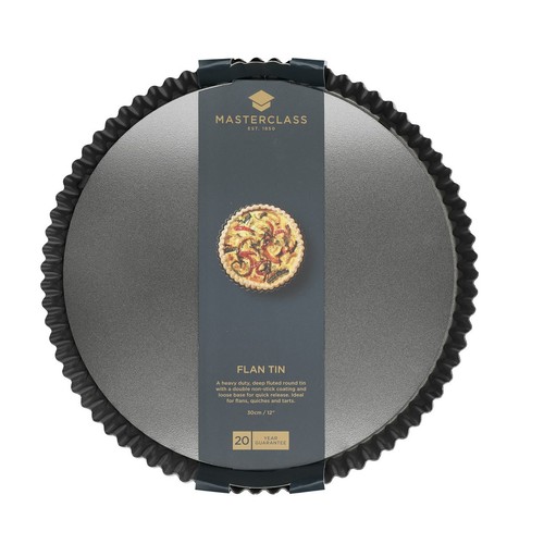 Deep fluted flan tin 30cm - fluted,