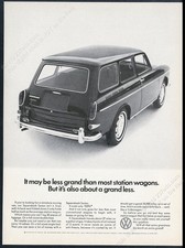 1966 VW Volkswagen Squareback car photo Less Grand vintage print ad