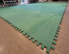 90 Green Puzzle Mats - High Quality, Used, Good Condition. Exercise Classes etc.