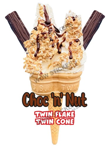 Ice cream van sticker choc - ice,