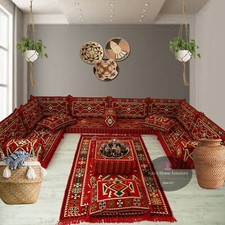 Arabic Majlis floor seating,corner sofa set,floor couch,kilim rug,bohemian decor