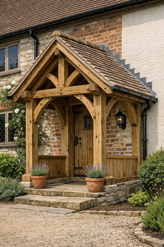 Oak porch pergola - oak, frames