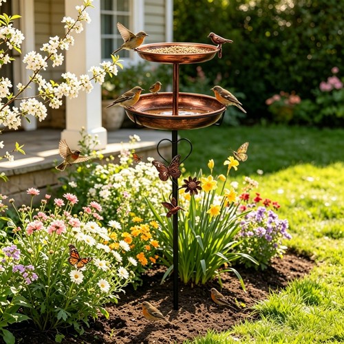 Bird hotel feeder bath with - bird,