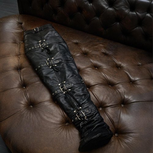 Bondage leather leg binder - bondage,