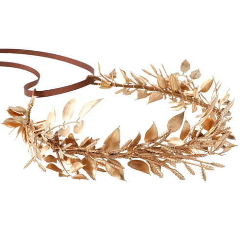 Gold leaf headpiece greek - leaf,