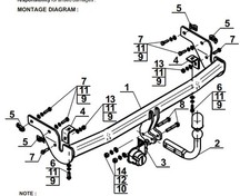 Swan Neck Tow Bar For PEUGEOT