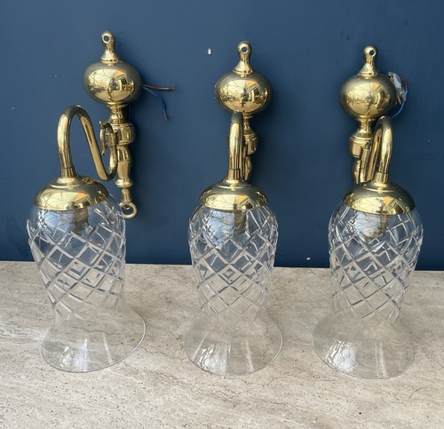 Vintage brass wall light - vintage,