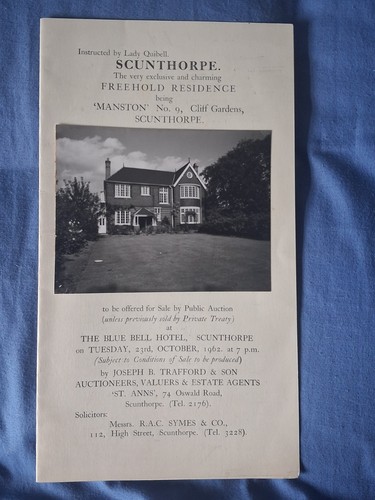 Auction particulars 1962 - auction,