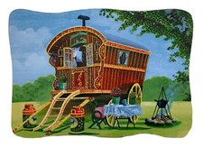 Romany Gypsy Caravan Magnet - Gypsy Gift Bowtop Caravans - Jumbo - N4-J