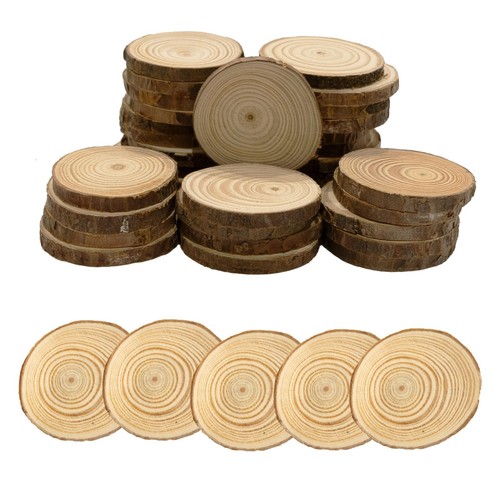 60pc wood slice pine - wood,