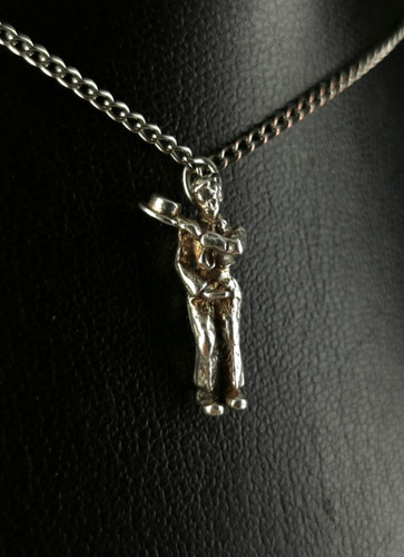 Charm pendant silver man with - charm,