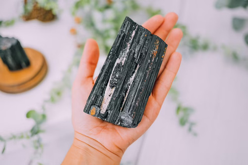 Giant black tourmaline stones - giant,