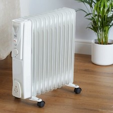 Neo Electric Oil Filled Radiator Portable Heater 3 Heat Settings Thermostat