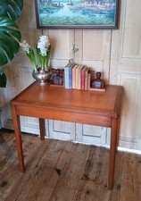 VINTAGE LEATHER TOPPED OAK