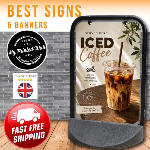 Iced coffee takeaway - iced, pavement