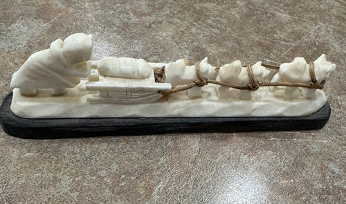 Dog sled eskimo resin - eskimo, figurine