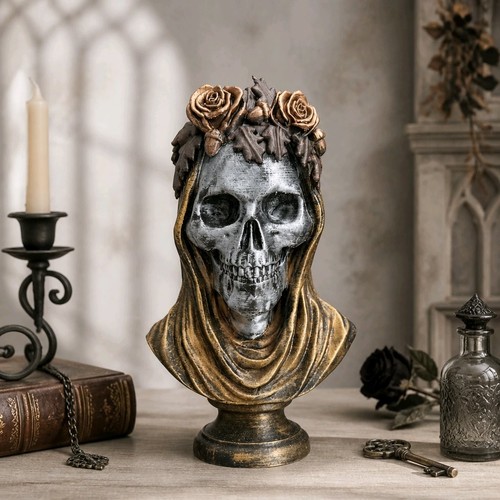 Autumn skull veil - skull, in