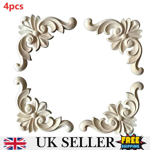 4pcs wooden carved - carved, corner