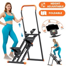 Version Vertical Climber Foldable Stair Stepper Machine For Home Gym Exercise UK