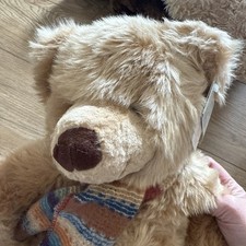 House of Fraser Bear 2001 Collectable Bear with Scarf - Russ Teddy Bear - 12” 