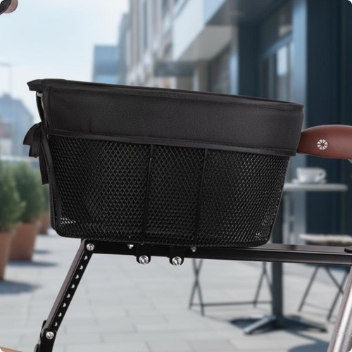 Foldable dog bike basket - basket, large