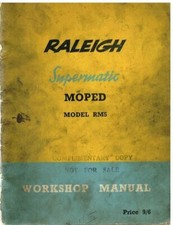 RALEIGH SUPERMATIC MOPED MODEL RM5 ORIGINAL FACTORY WORKSHOP MANUAL