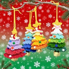 Crochet Kit Christmas Tree Crochet Starter Kits DIY Xmas For Beginners Kit Y6M4