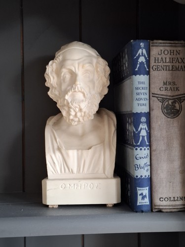 Homer plaster bust bookend - homer,