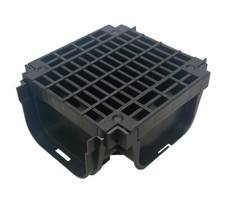 Clark Drain CD 405/Mesh Plastic Storm Drainage Channel Corner Unit/Plastic Grate