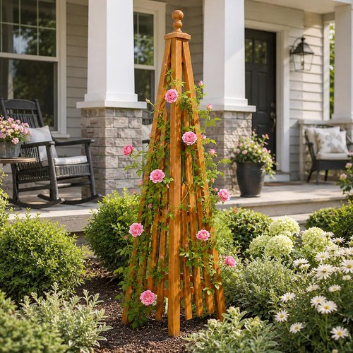 Wooden obelisk garden - 68",