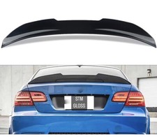 BMW 3 SERIES E92 REAR BOOT SPOILER TRUNK LIP WING M4 STM STYLE GLOSS BLACK
