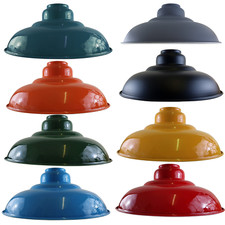 Vintage Industrial Light Shade Retro Metal Easy Fit Pendant Ceiling Lampshades