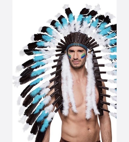 Adult feather headdress fancy - headdress,