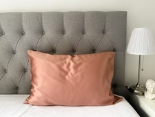 100% Mulberry Silk Pillowcase 22 Momme 6A Grade Queen  Rose Gold SilkGlam