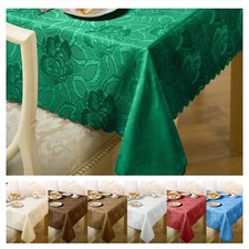 Table Cloths Woven Jacquard Design Soft Polyester Tableware - Damask Rose