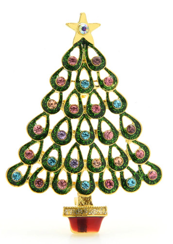 Avocado tree brooch xmas - brooch,