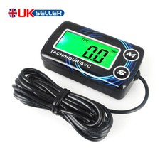 Digital LCD Inductive Tachometer Tach Hour Meter Gasoline Engine Gauge For Bike