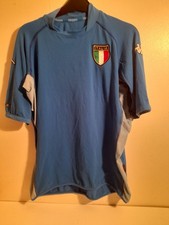Italy Mens Home Shirt 2000-02 Medium  Blue Kappa Stretch Fit