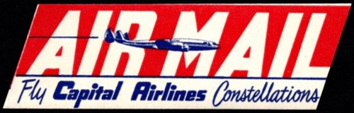 Poster stamp etiquette - poster, air